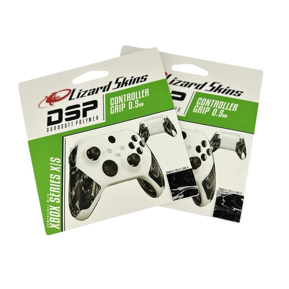 2 Pack Lizard Skins DSP Controller Grip Xbox Series X/S Black Camo 0.5mm NEW